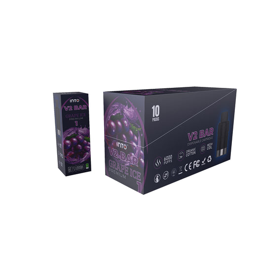 INTO V2 Bar Disposable Cartridge Middle Box 10 PACKS